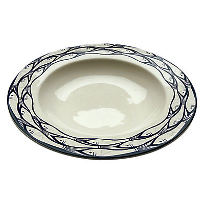 Jersey Pottery Sardine Run Deep Rimmed Bowl, Dia.26cm Jersey Pottery Sardine Run Deep Rimmed Bowl, Dia.26cm